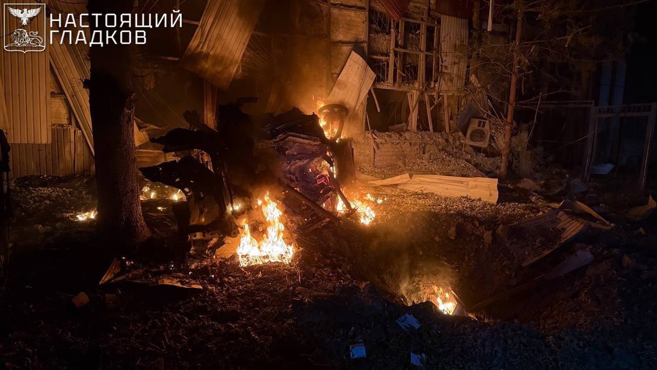Пострадавшая от обстрела территория
